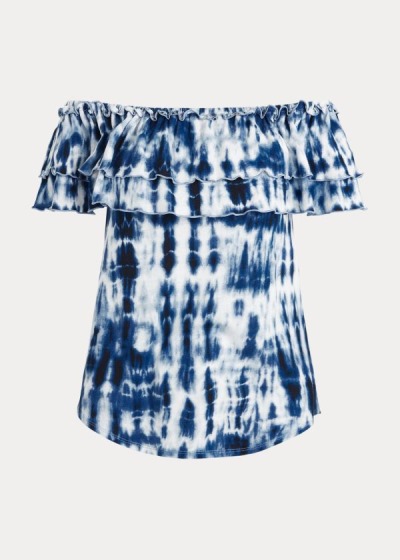 Ralph Lauren Tie-Dye Off-the-Shoulder Top Dame Danmark (YBGKL1236)